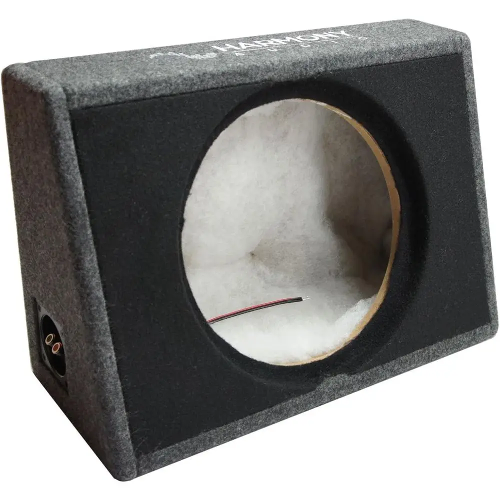 Single 12 Empty Sealed Truck Subwoofer Enclosure - Shallow Box Unloaded