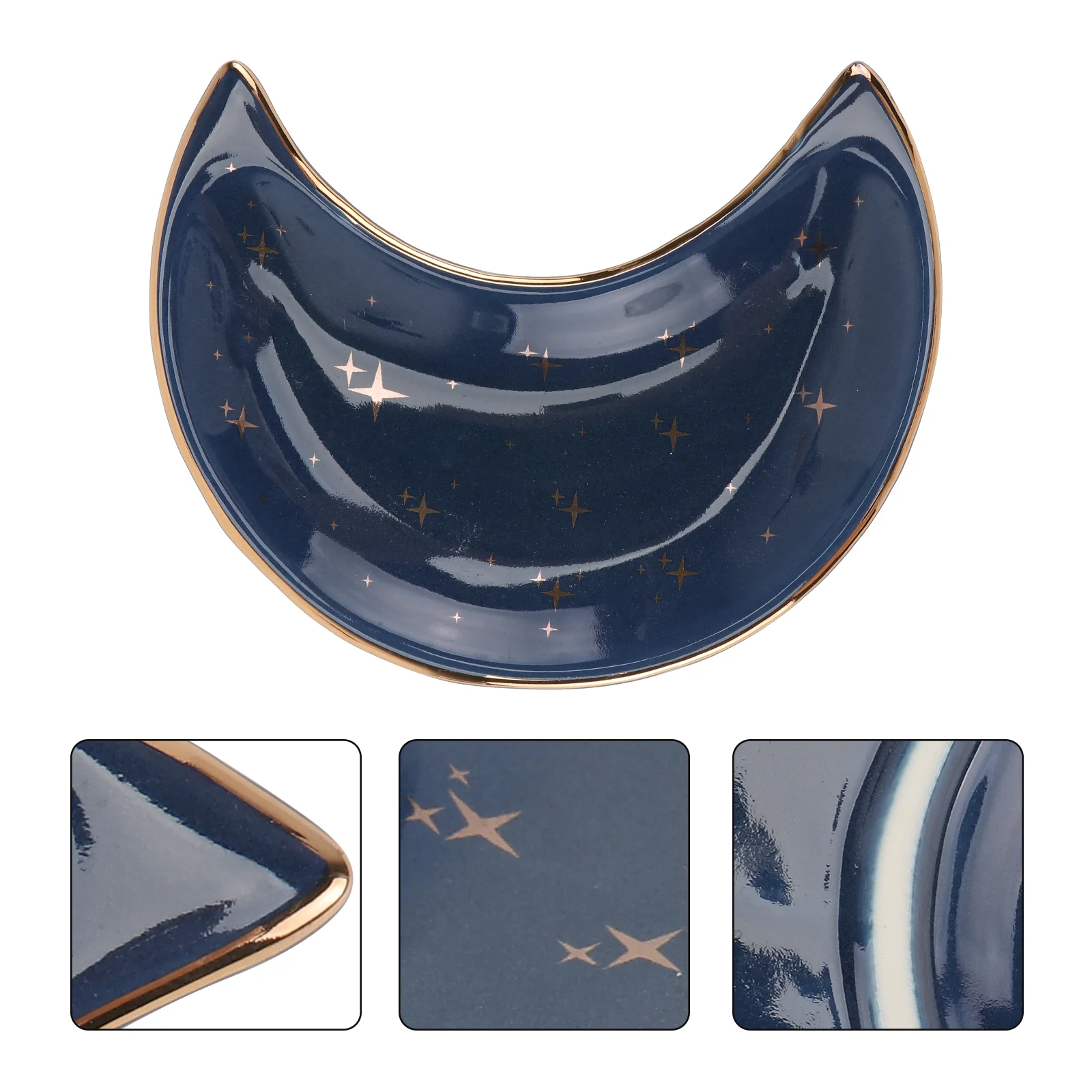 

1pc Moon Shape Jewelry Moon Shape Plate Storage Tray Display Plate For Earrings Rings Bracelets Cosmetics Food Home Decor