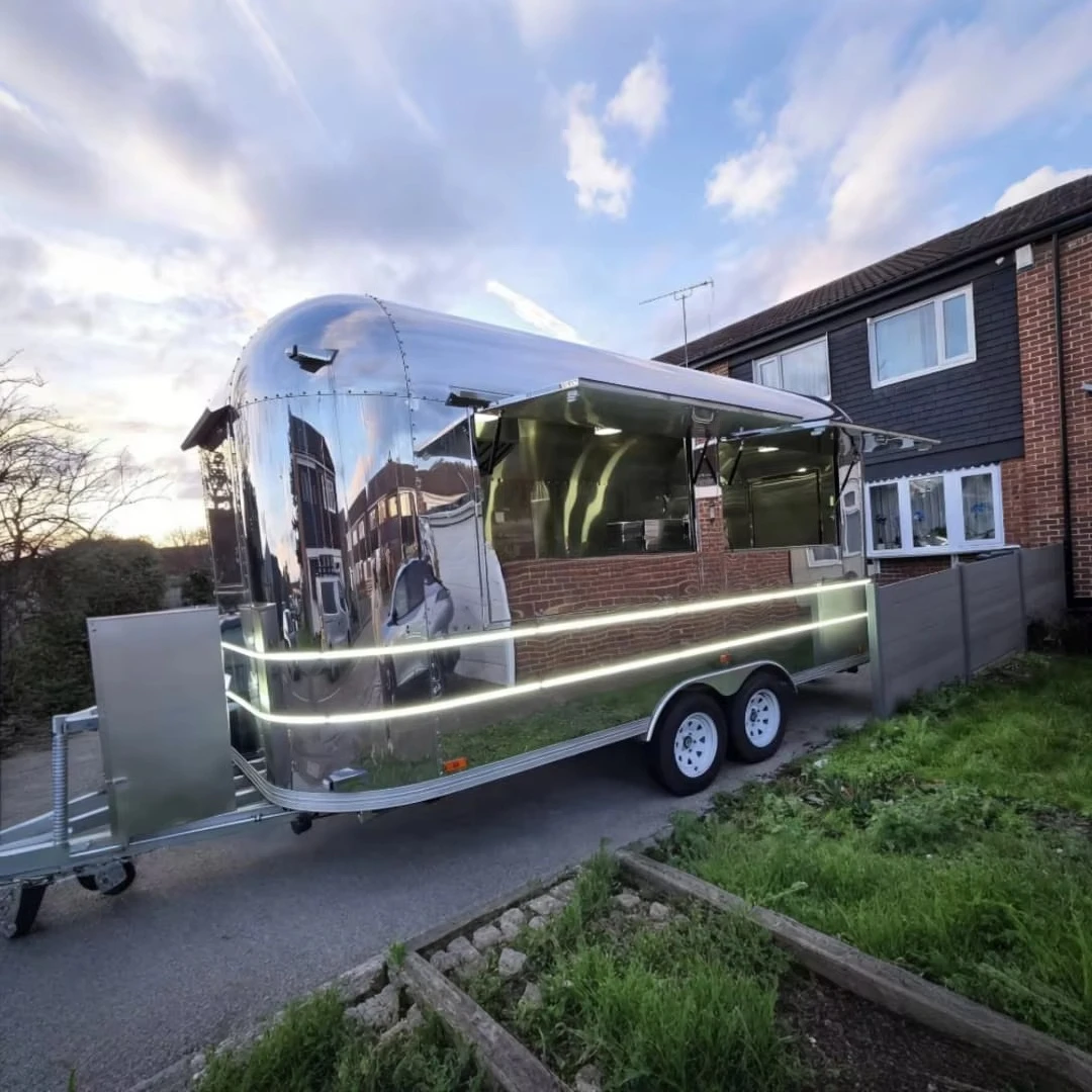 Outdoor Mobile Bar Hot Dog Dessert Coffee Ice Cream Cart Dirty Soda Truck Mobile Kitchen Fast Food Crepe Trailers Fully Equipped