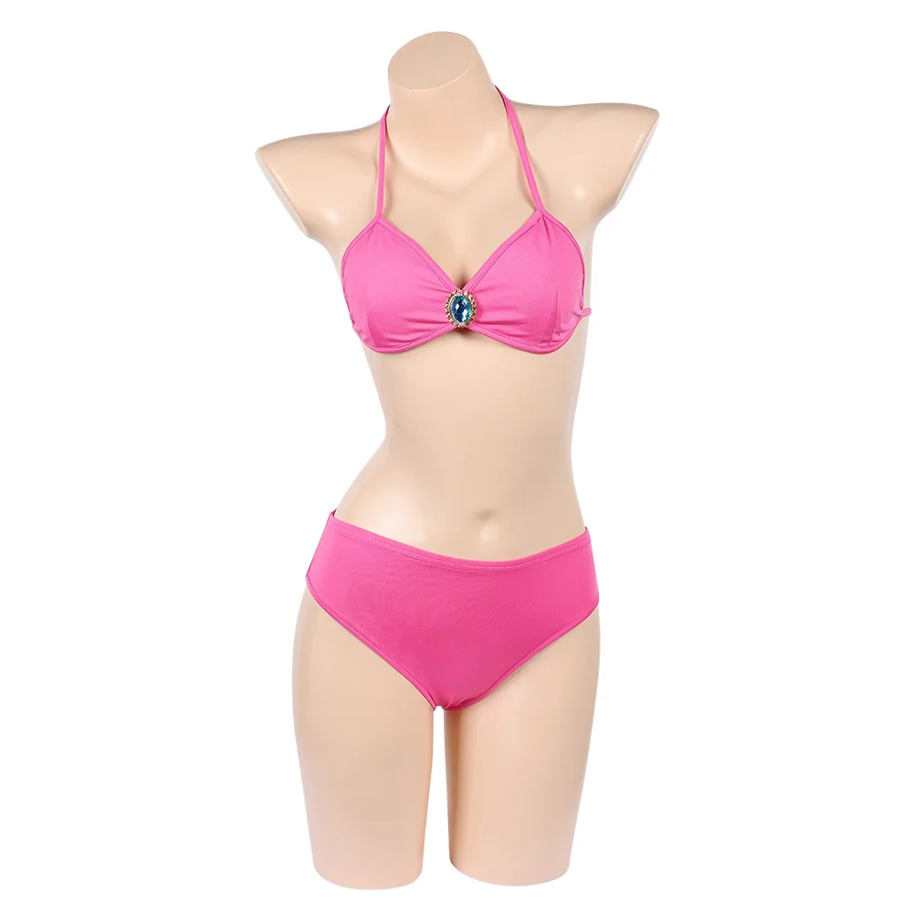

Fantasy Princess Peach Cosplay Sexy Bikinis Swimsuit Anime Bros Fantasia Swimwear Costume Outfits Halloween Carnival Women Suit