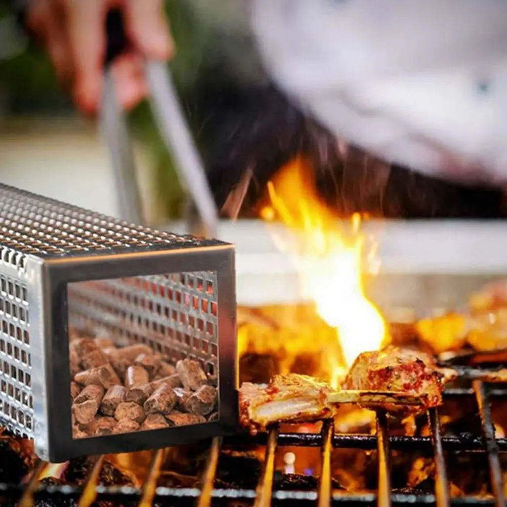 

6 Inch Bbq Tools Barbecue Smoker Tube Pellet BBQ Tools Bbq Accessories Smoking Grill Accessories Kitchen Bar Supplies