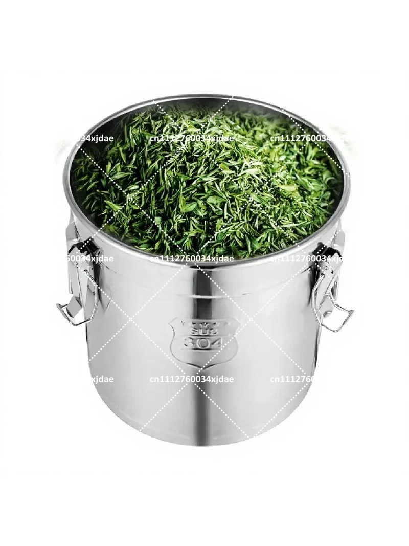 304 Stainless Steel Airtight Canister with 3 Clips and Silicone Seal for Liquor, Cooking Oil, Food Storage