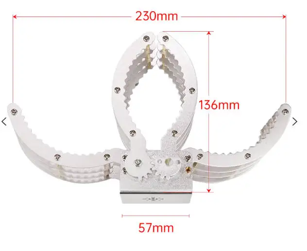 Silver Aluminum Alloy Gripper for Robot DIY