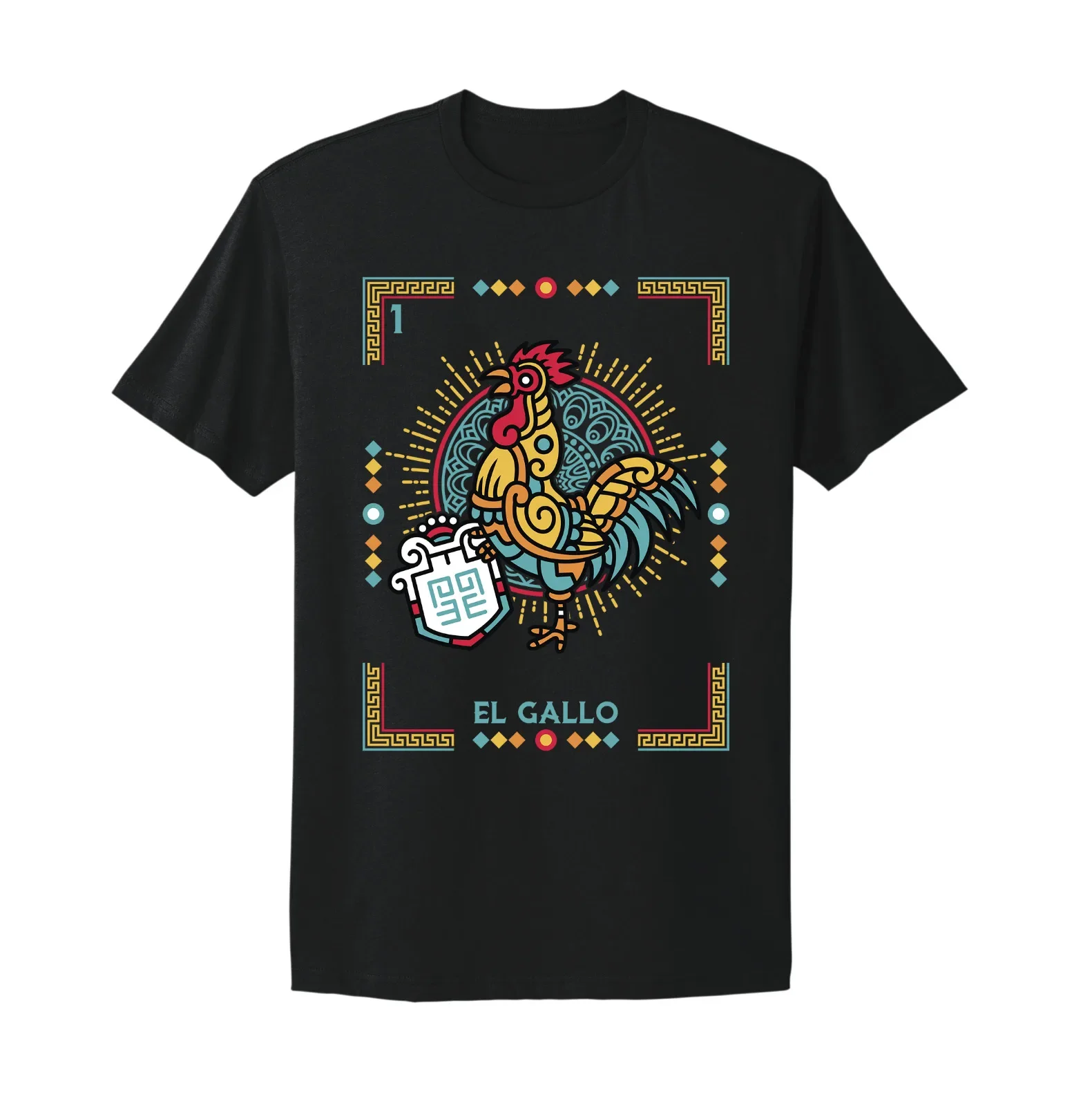 El Gallo Tarjeta Loteria Mexican Bingo T Shirt