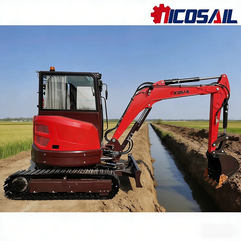 

Малый экскаватор с гусеничным экскаватором с двигателем EPA Euro 5. для сельскохозяйственных и строительных проектов.