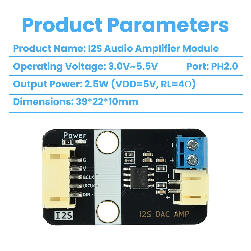 MAX98375 I2S Audio-Verstärkermodul mit KI-Chat-Lautsprecher für Arduino ESP Künstliche Intelligenz KI-Chat-Lautsprechermodul – Detail 9