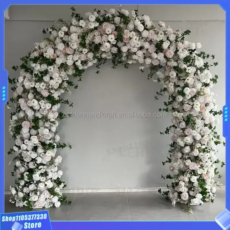 Elegant Wedding Arch Flower Arrangement New Design Stage Background Decoration for Proposal Ceremony Party Event Decor