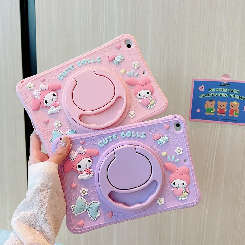 Cinnamoroll Table Case For iPad 10.9 10th 10.2 9th 8th 7th Case Kids Tablet Cover for iPad Air 3 4 5 Pro 11 2022 2021 9.7 Case