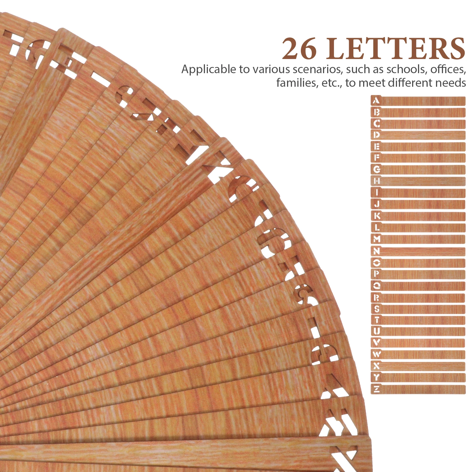 26 個クリエイティブ文具ブックマーカーユニークな木製アルファベットデザイン読書トラッカー学生教師ホームオフィス使用
