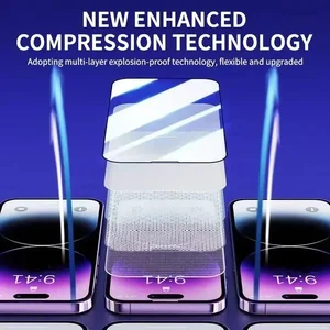 واقي شاشة طلاء مضاد للزيوت ، زجاج خالي من الغبار ، سهل التركيب ، ايفون 13 ، 11 ، 16 ، 12 ، 14 ، 15 برو ماكس ، ميني ، XS ، XR ، 1-3 قطع أعلى 8 أقمشة مضادة للغبار - رقم 3