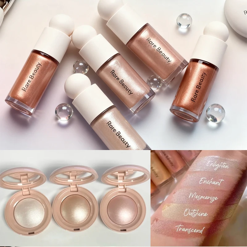 Beleza rara rosto contorno destaque espelho novo lábio esmalte brilhante batom líquido fundação hidratante brilho labial blush maquiagem