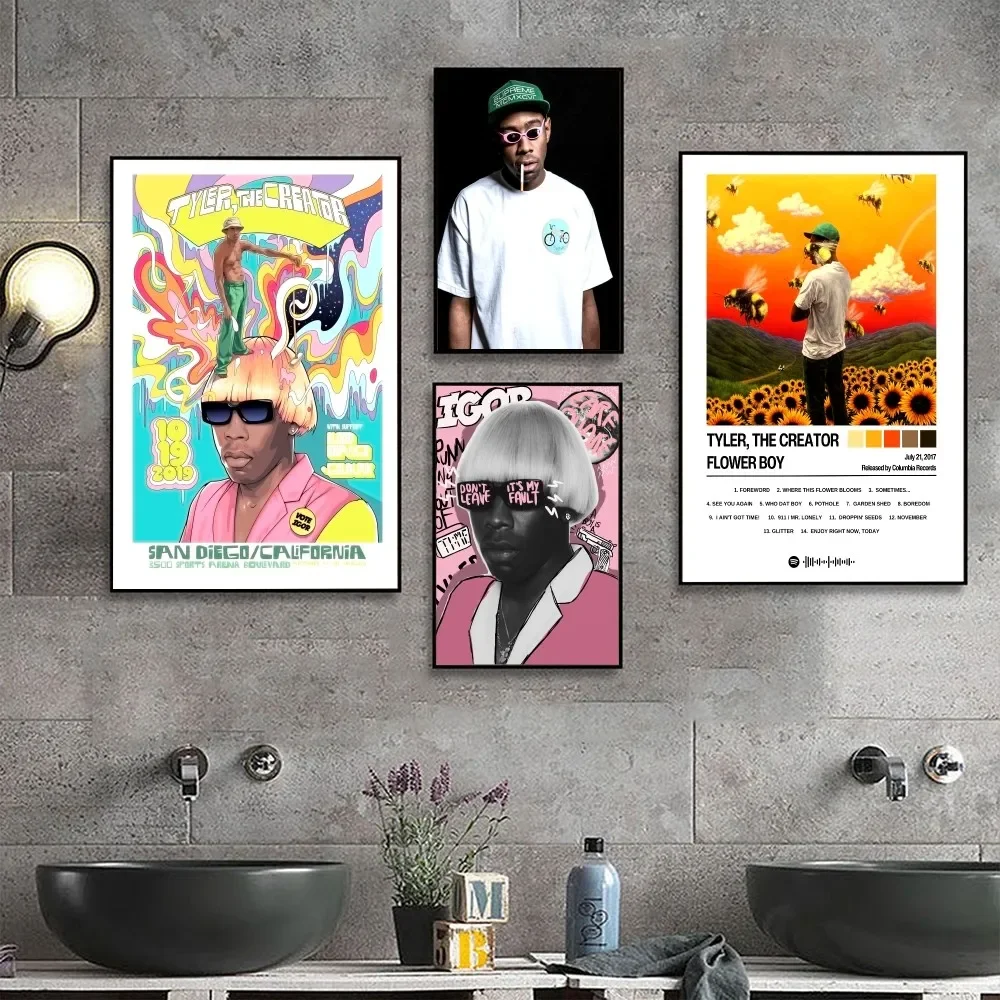 Rapper Tyler Poster No Framed Poster Kraft Club Bar Paper Vintage Poster Wall Art Painting Bedroom Study Stickers