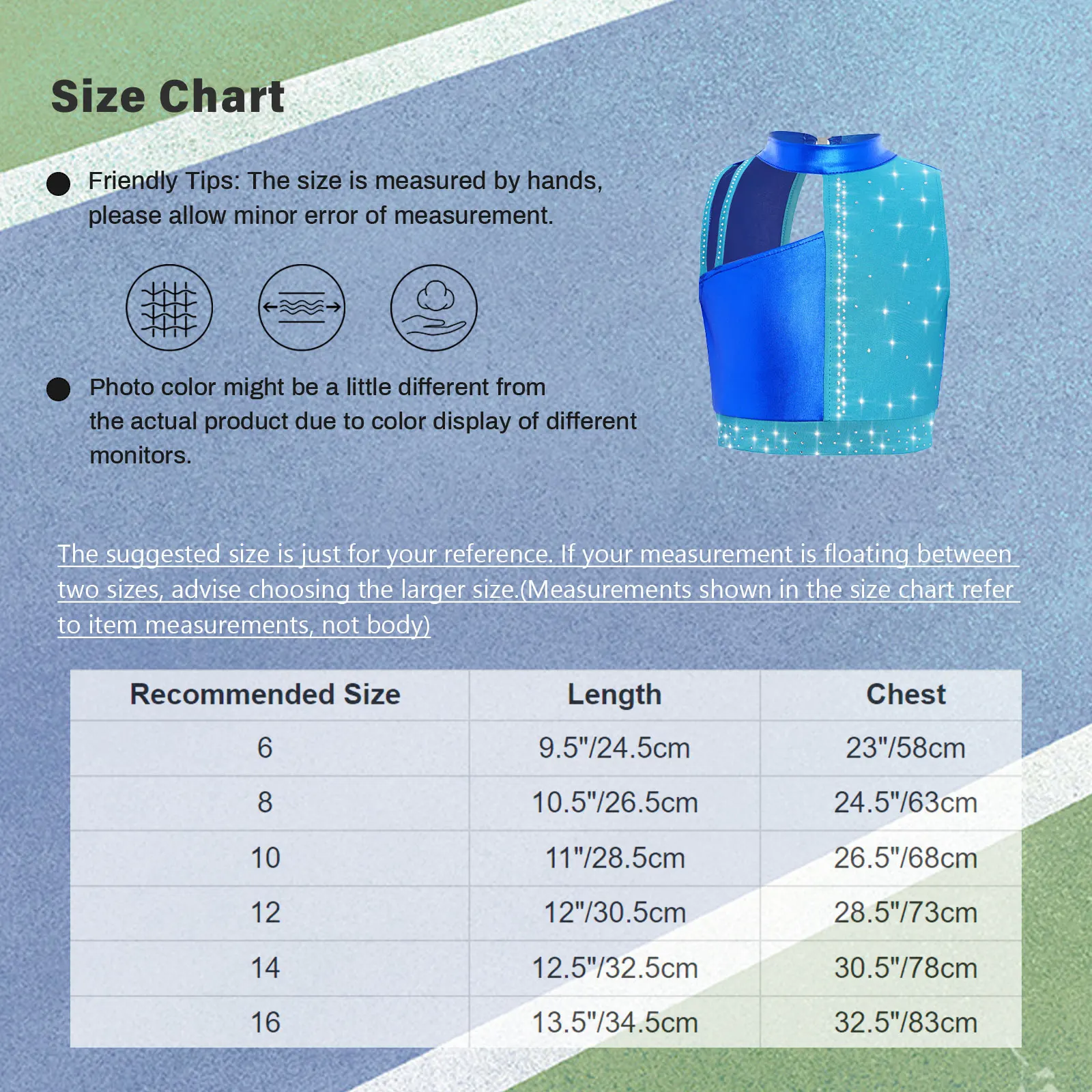 أطفال بنات رياضي الشكل التزلج الجمباز الرقص أزياء مسرحية بلا أكمام انقطاع لامعة الراين لامع المحاصيل الأعلى #6