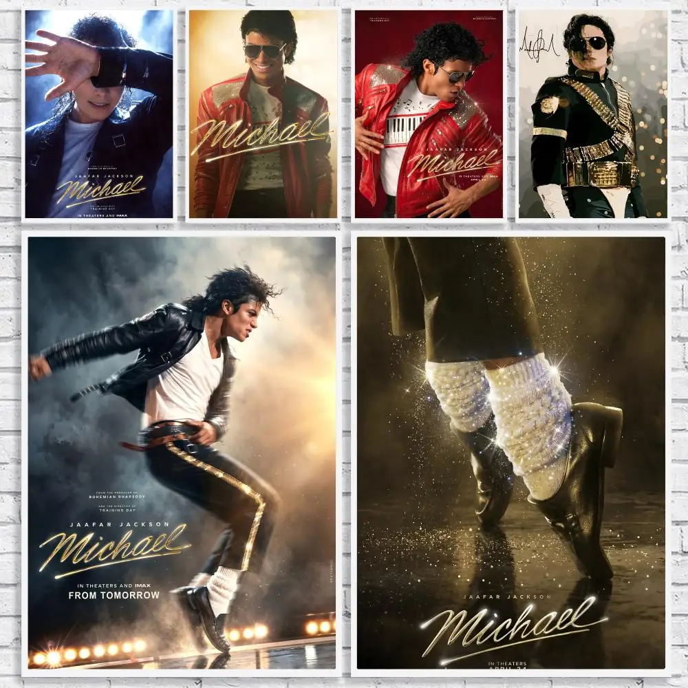 Singer M-Michael J-Jackson Painting Calligraphy High-Quality Canvas Wall Mural Crease-Free For Living Room Bedroom Interiors