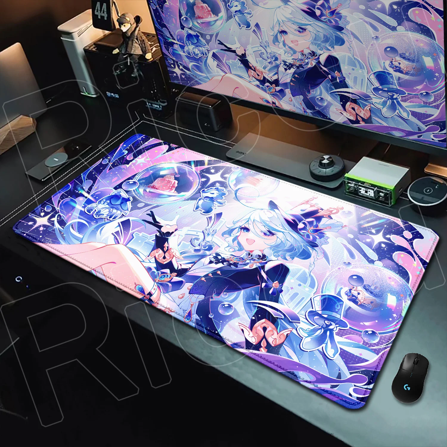 

Anime Girls Mouse Pad Large Computer Office Gaming Accessories Genshin Impact Lock Edge Rubber Table Furina Speed Gamer Keyboard
