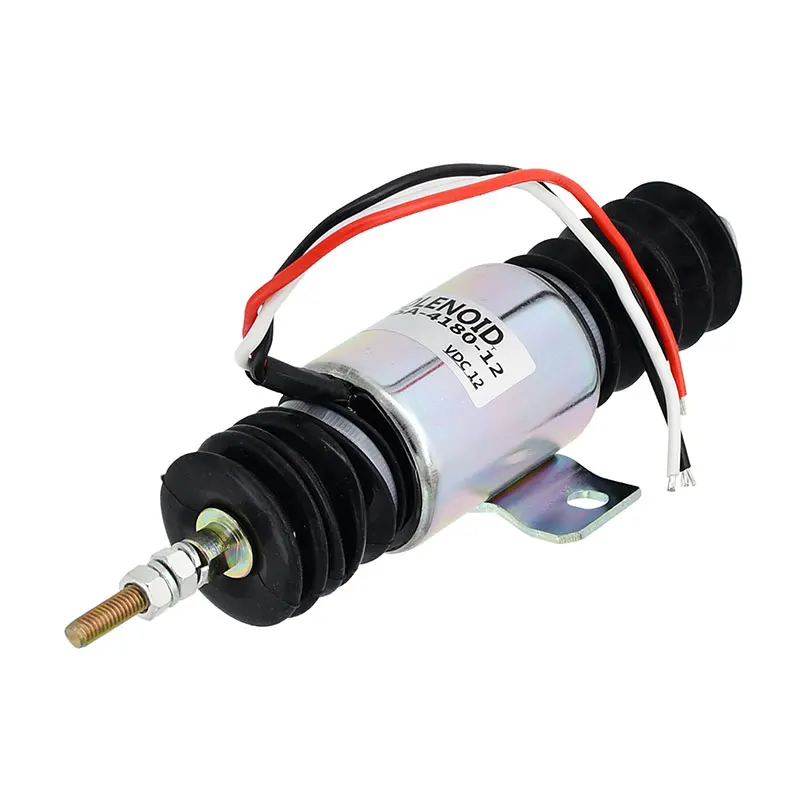 42035448 12V Fuel Stop Solenoid 3 Wires SA-4180-12 1756ESDB-12E3ULB2  Compatible with John Deere Mower F911 F925 Diesel Engine