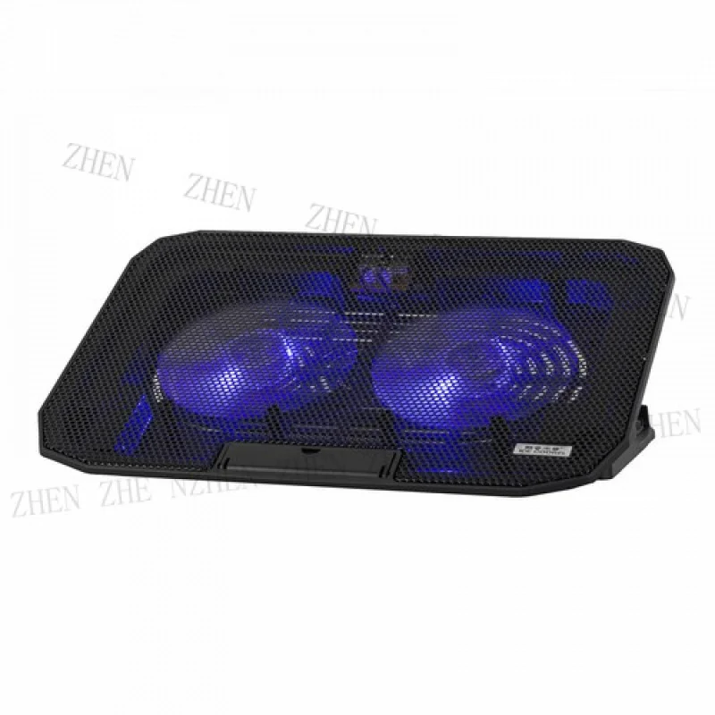 Y FOR  Laptop USB Cooling Pad Dual 14cm LED Fan 1450rpm Cooler Stand Multi Angle Base