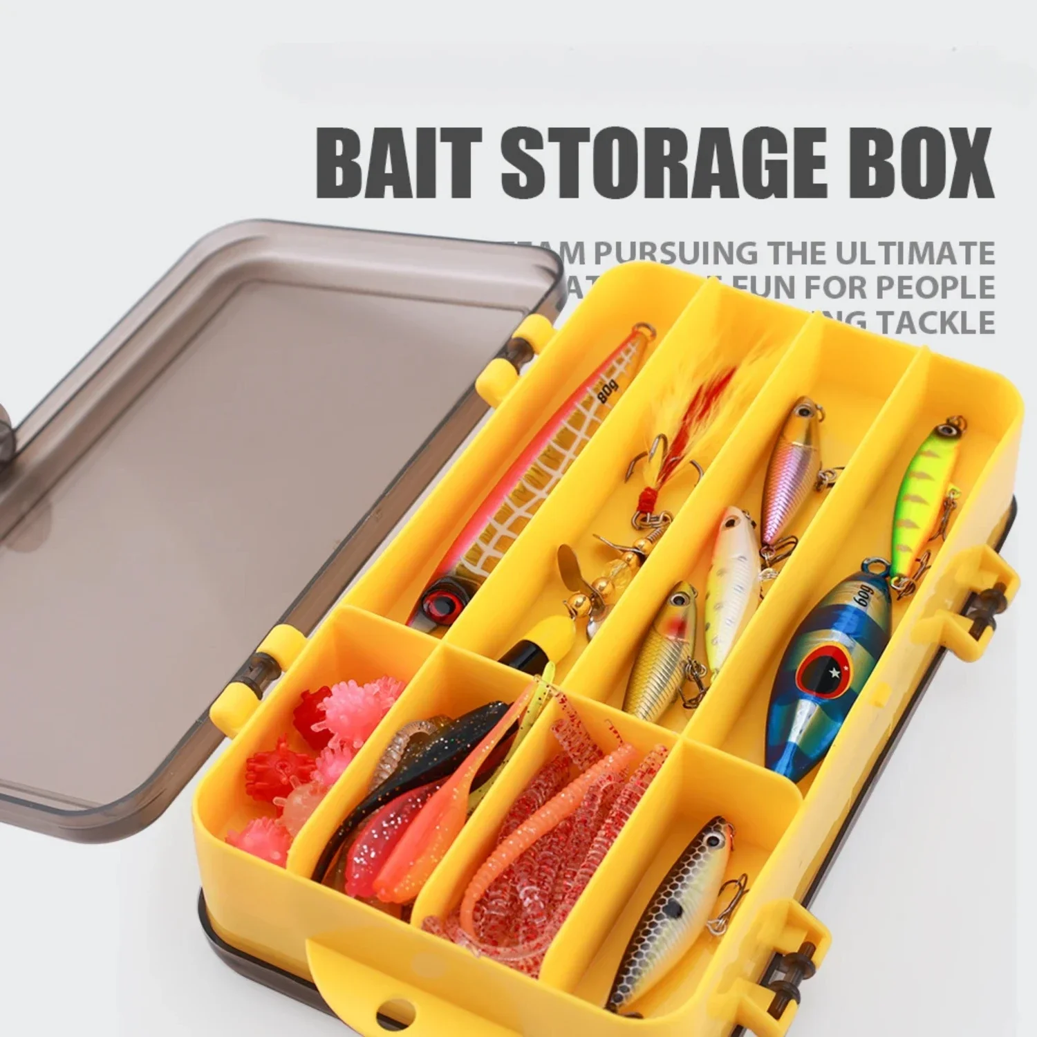 1PC Double-sided Fishing Tackle Box with Portable Tool Organizer and Bait   Outdoor Fishing Accessories and Lures