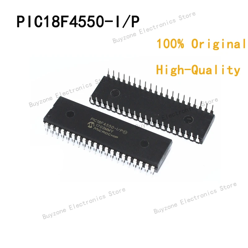 

Brand new original 5PCS PIC18F4550-I/P PIC18F4550 18F4550 USB Microcontrollers DIP40 IC PIC MCU FLASH 16KX16 NEW 1PCS