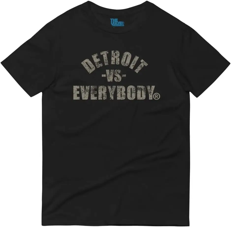 THEUGLYE® Vintage Detroit -vs- Everybody Short-Sleeve T-Shirt - Venetian Gray