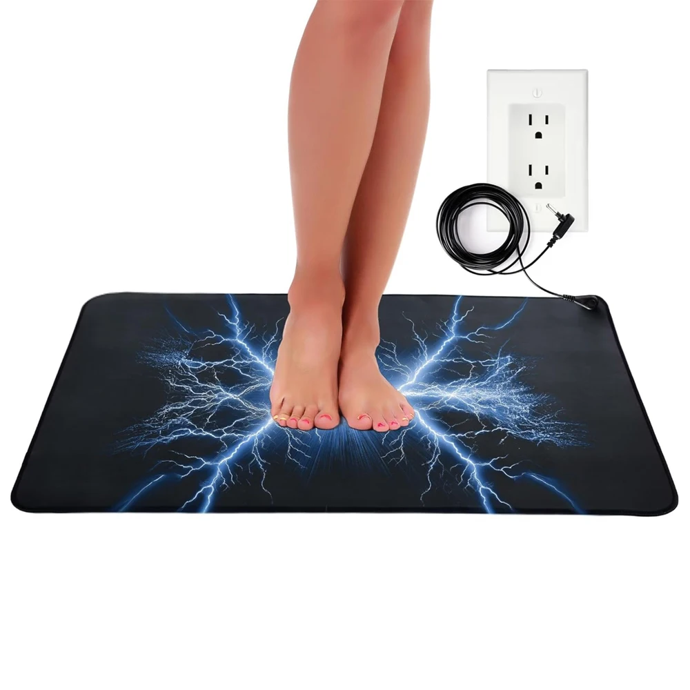 60*40CM Grounding Mat For Feet Boost Blood Circulation Inflammation Relief Improved Overall Health Earthing Mat for Office Desk