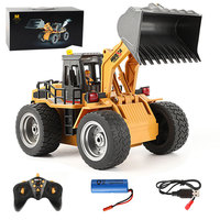 HUINA 1/18 RC Car Alloy Bulldozer Tractor Engineering Vehicle Excavator 2.4G Radio Controlled Cars Truck Toys For Boys Kids Gift