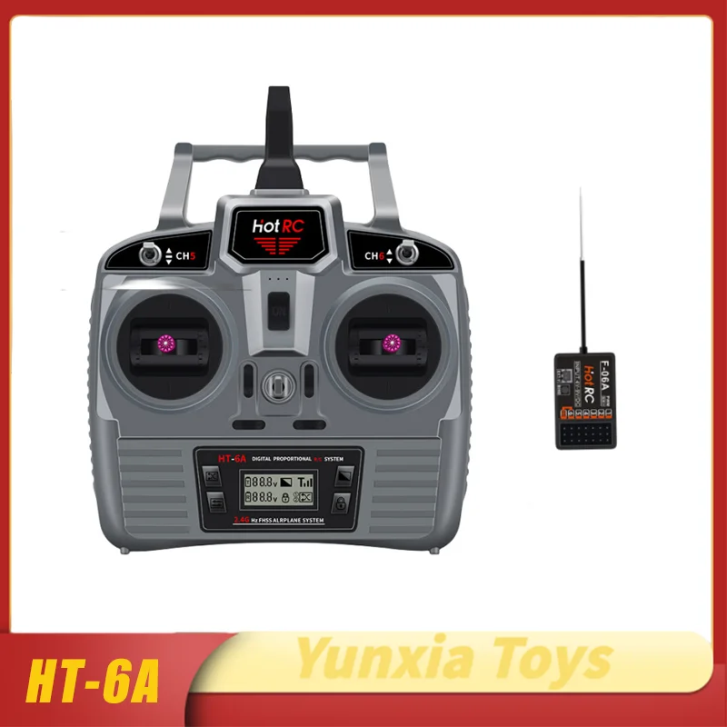 Hotrc Ht-6a Remote Control 2.4g Control 6-Channel Receiver Model Aircraft Fixed Wing Vehicle And Vessel Remote Control Accessori