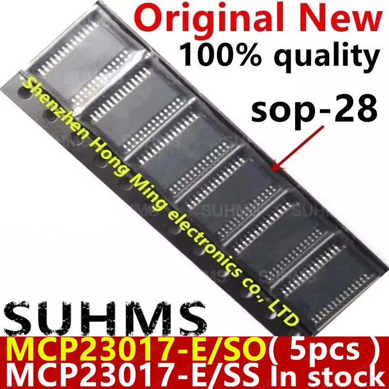 (5 peças) 100% Novo MCP23017-E/SO MCP23017-E/SS MCP23017 MCP23017-E SO MCP23017-E SS SOP-28