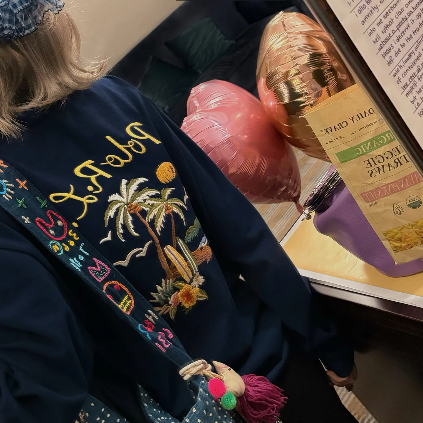 

Ele Long Velvet Cotton Embroidered T-irt Versatile Inner Wear Heavy Du Tajima Needle Paage Casual Loose Fit Women's...