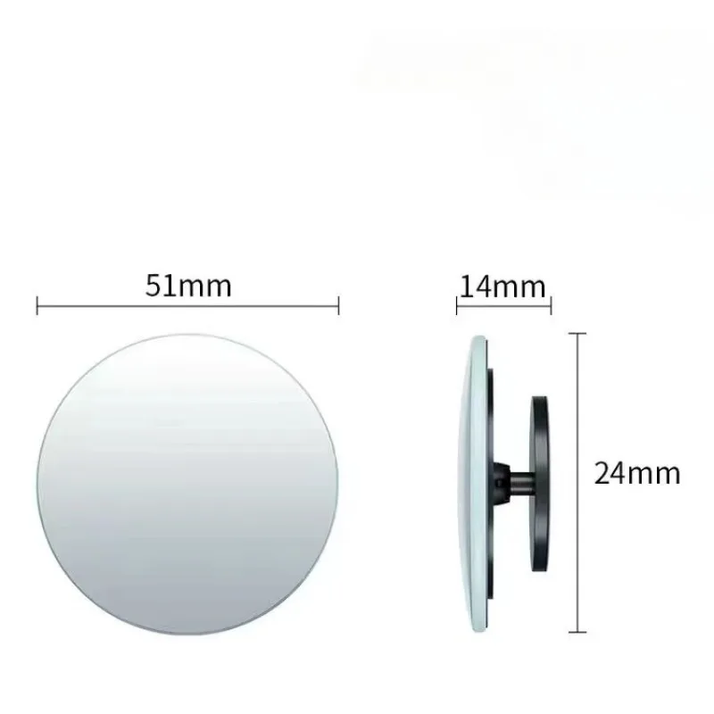 2pcs Car Blind Spot Mirror 360 Degree Rotating Frameless Auxiliary Rearview Mirror Auto Motorcycle Wide Angle Sector Mirrors