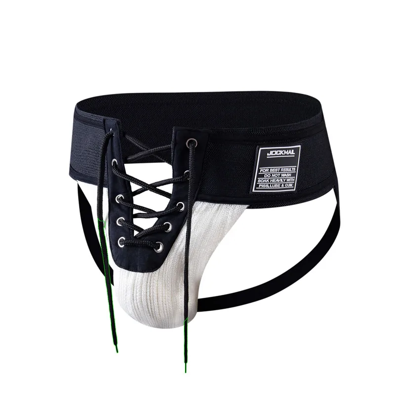 Jockmail-suspensorio sexy para hombre, calzoncillos de algodón con cordones, color verde camuflaje, 3,15 \