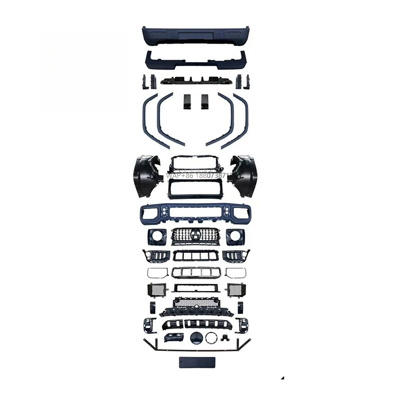 

Black Auto Parts Car Body Conversion Kits for G63-2020 (W463) Style Conversion Kit to Facelift G63-2025 Style