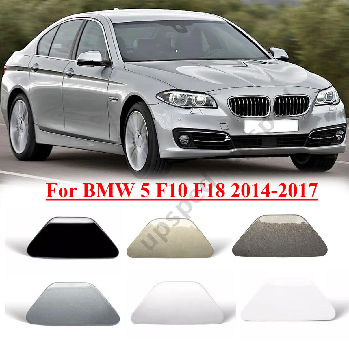 

Front Bumper Headlight Washer Cover Cap For BMW 5 F10 F18 2014-2017 51117332683