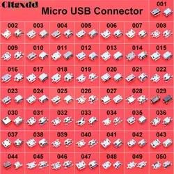 Cltgxdd 50ps/lot Micro USB Jack 5Pin Female Socket Connector SMD DIP V8 Port Charging Data Power Plug