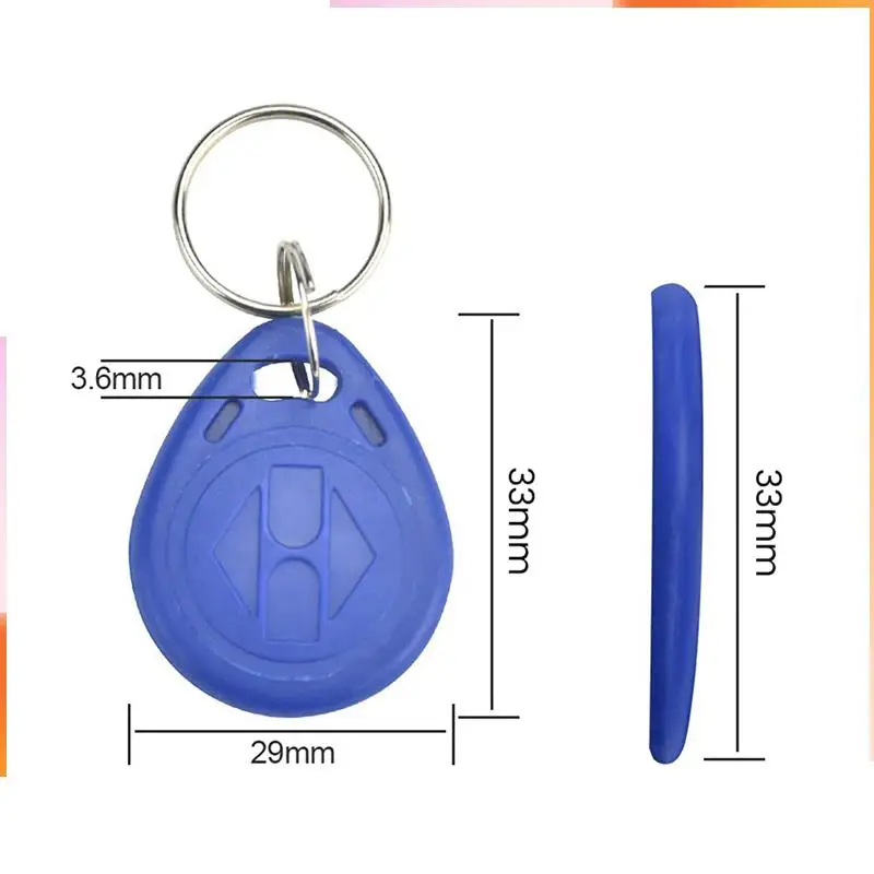 A92Z 100 Uds 125 Khz tarjeta de identificación de proximidad RFID llavero llave de Control de acceso para sistema de Control de acceso de entrada de puerta TK4100
