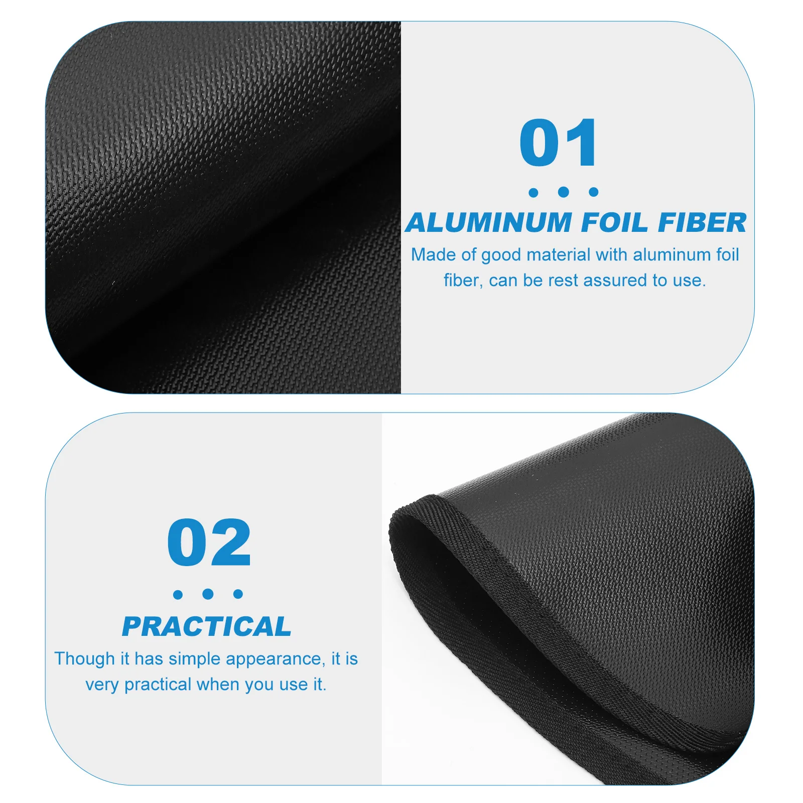 

Round BBQ Fireproof Mat 24 Inch Black Fiberglass Grill Mats for Camping Patio Outdoor Activities Anti Scald Portable Insulation