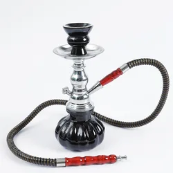 Travel Arabian Hookah Set Glass Hookah Shisha Single Hose pipe Ceramic Bowl Accessories Birthday Gift Home Decoration