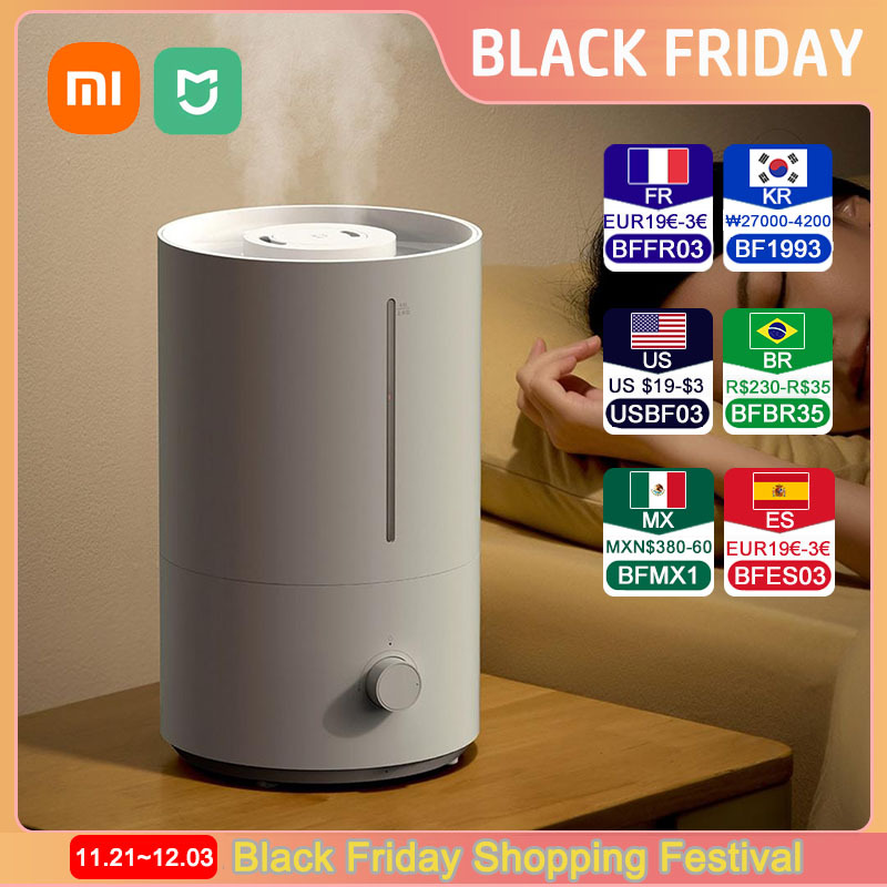  Xiaomi Mijia Humidifier 2 300mL/h Humidification 4LLarge Capacity Exquisite Mist Maker Add Water Home Humidity Control Low Sound 
