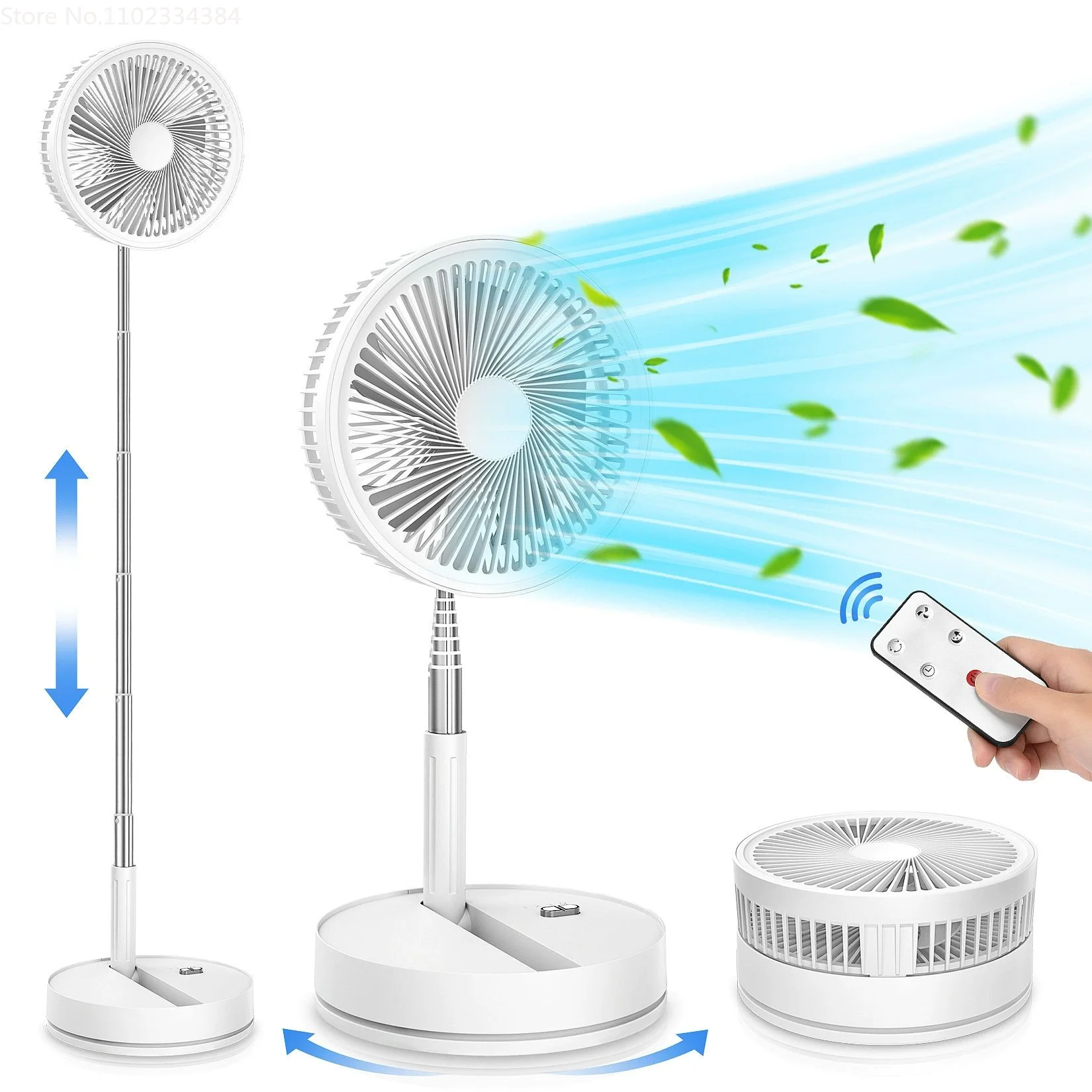 

Portable Silent Charging Long-life Mini USB Desktop Fan With Telescopic And Folding Floor-standing Household Electric Fan