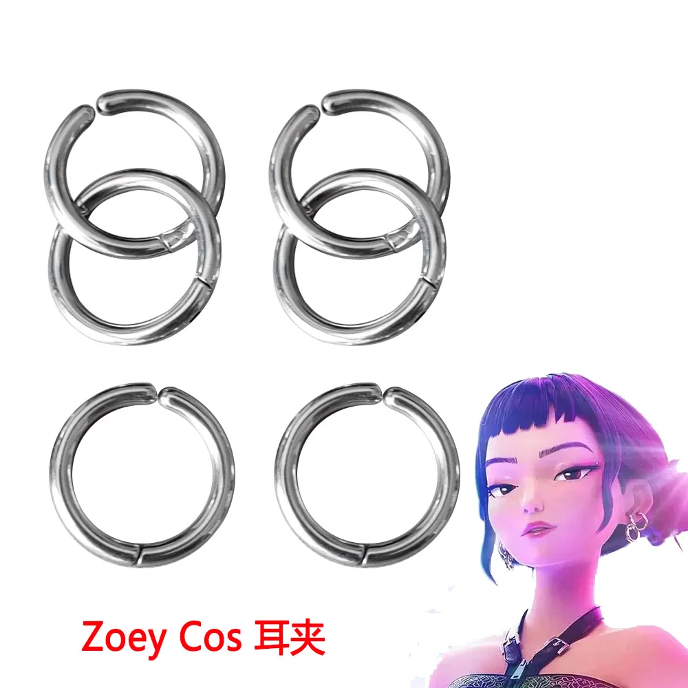 رومي Kpop شيطان الصيادين تأثيري أقراط كليب الخيال شيطان هنتر لعب الأدوار الدعائم هالوين زي الملحقات #4