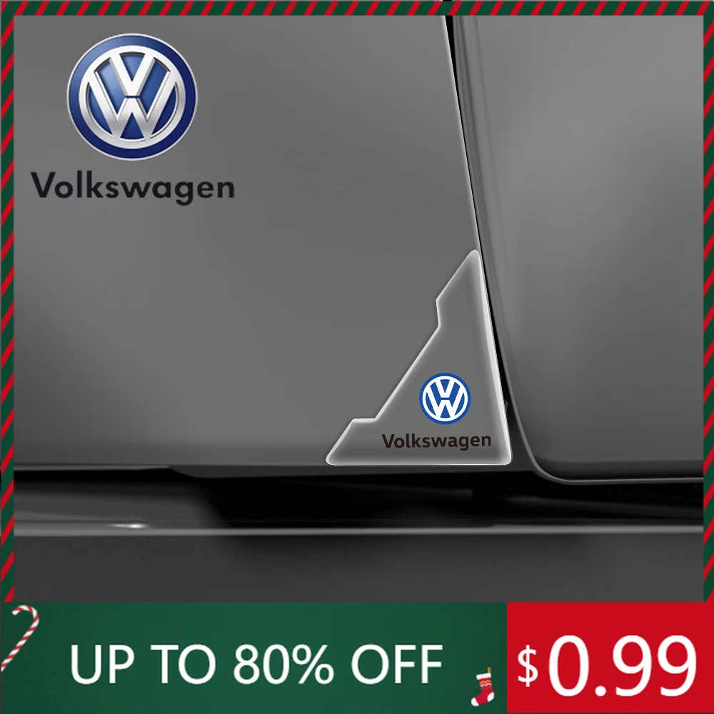 

Новые 2 прозрачных защитных наклейки на углы дверей для VW Volkswagen Jetta MK5 Golf Polo P