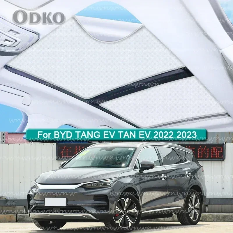 Roof Sunshade For BYD TANG EV TAN EV 2022 2023 2024 Car Electrostatic Adsorption Sunroof Sunshade Skylight Blind Shading Sticker