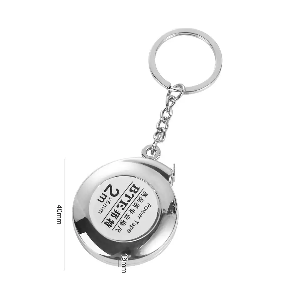 2M Roulette Retractable Ruler Delicate Mini Keychain Tape Multipurpose Keychain Measure Tape Centimeter