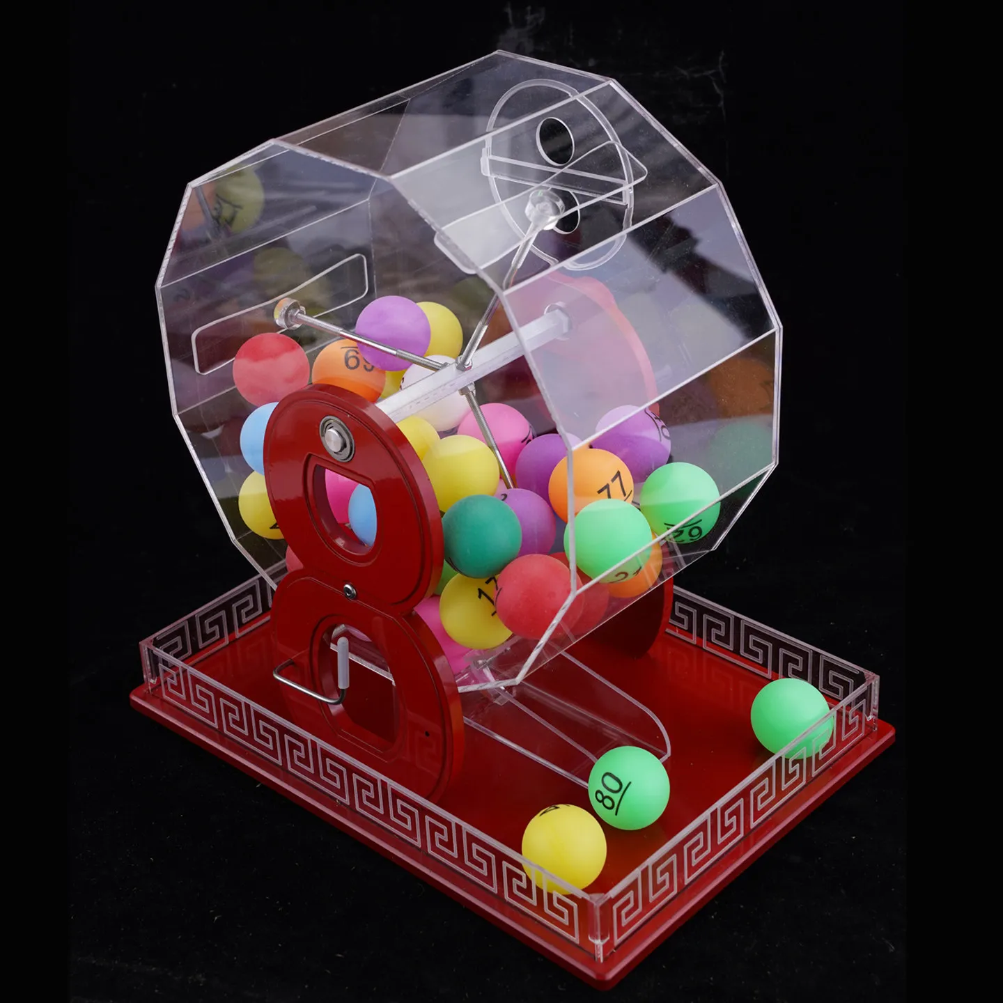 Manual lottery machine lottery props two-color ball number selection machine lottery box table tennis