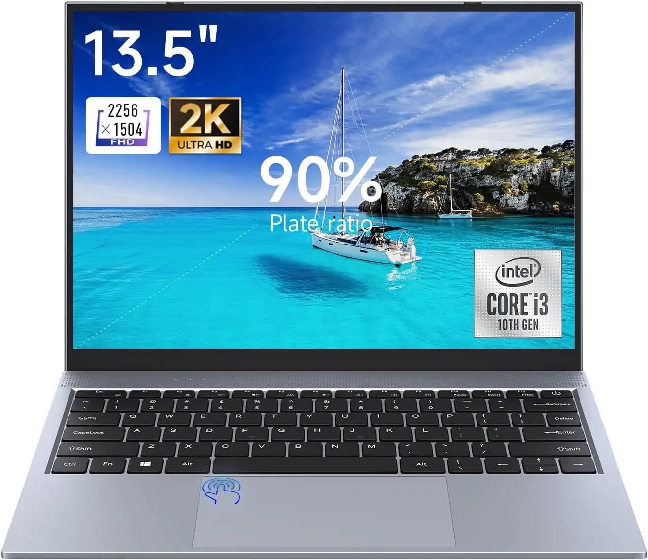 Laptop de 13,5 polegadas Intel Core i3-1005G1 8 GB RAM 256 GB SSD, Windows 11 para estudantes e negócios