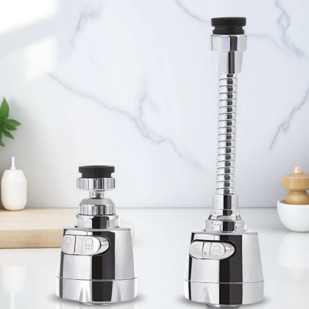 

Universal 360 Degree Rotating Faucet Filter Head Bubble Faucet Anti-splash Water Saving Kitchen Accessories S/L Size