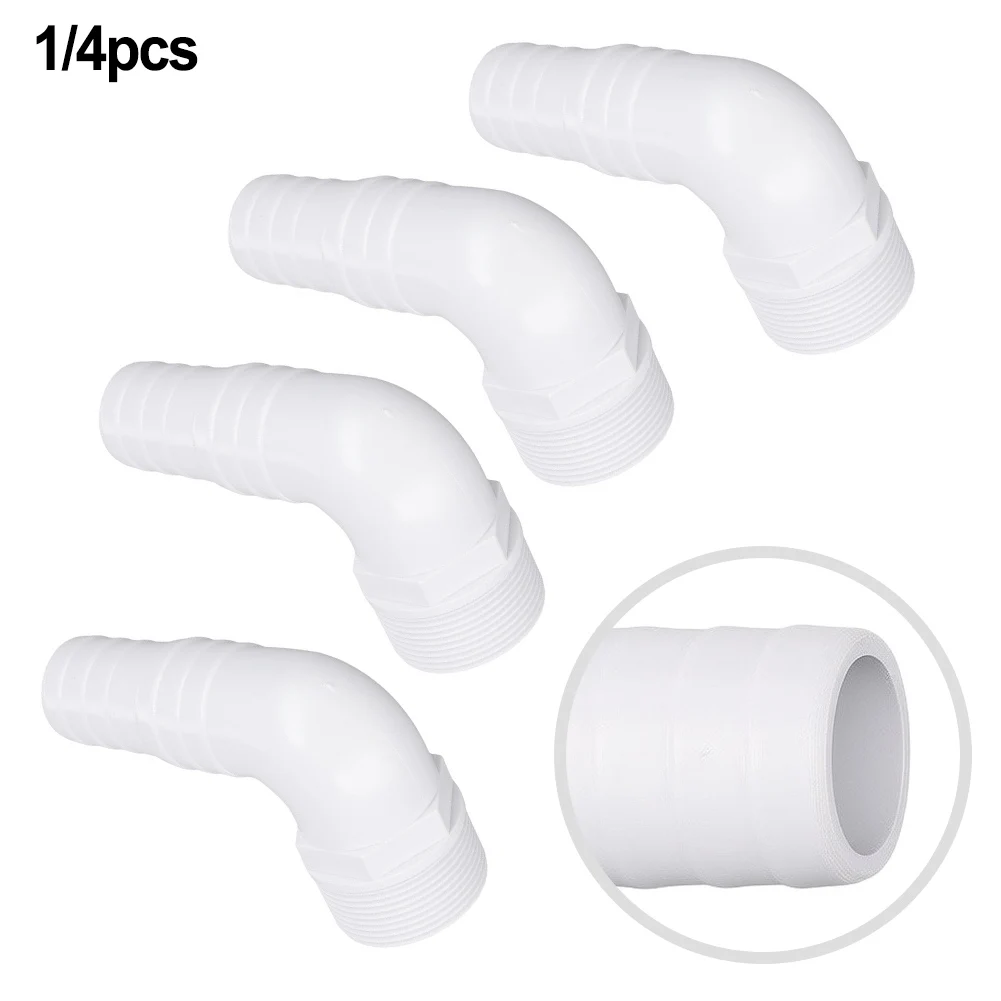 90 Degree Pool Hose Nozzle 32 38mm Fitting With 1.5 Inch External Thread ABS Water Inlet Adapter For Swimming Pool Equipment