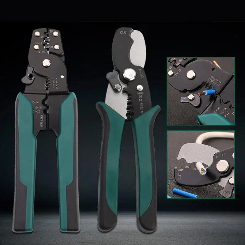 Wire Stripping Tool Multi-tools Crimping Pliers Multi-Function Hand Tool Manual Terminal Pliers For Insulated And Non-Insulated