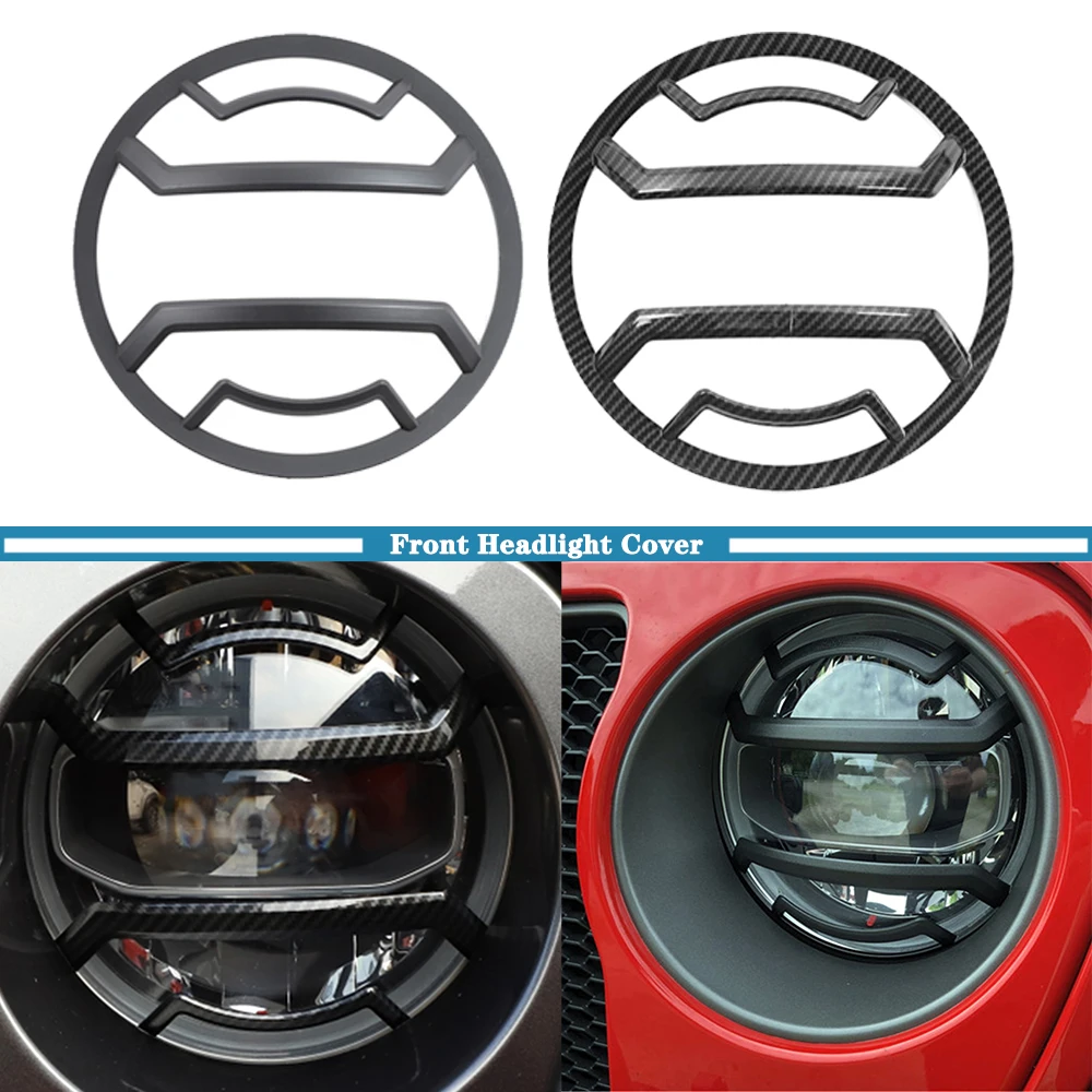 Car Front Headlight Cover Decoration Trim for Jeep Wrangler JL 2018 2019 Gladiator JT 2020 2021 2022 2023 Exterior Accessories