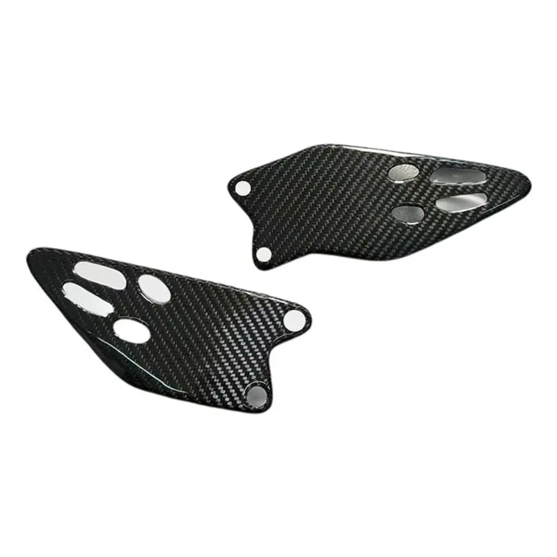 

A57E-для Kawasaki ZX-6R ZX-6R ZX6R 2019-2024 аксессуары для мотоциклов, обтекатель из настоящего углеродного волокна, защитные пластины для пятки, подставки для ног
